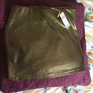 BCBG METALLIC GOLD SKIRT